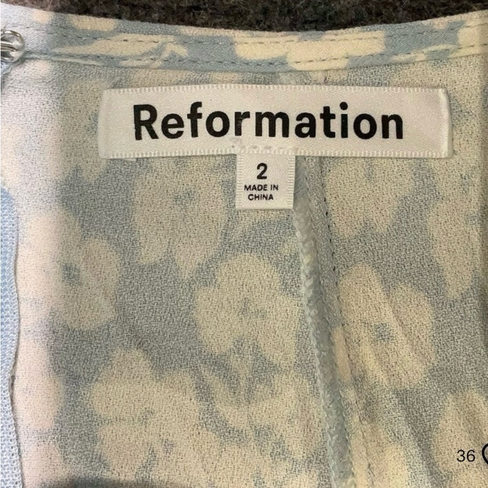 💓NWOT Reformation Zoe Skirt Sofie floral blue white size 2💓 - Picture 4 of 6